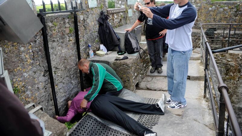 Kissing of Blarney Stone suspended for 'foreseeable future' due to coronavirus Kissing of Blarney Stone suspended for 'foreseeable future' due to coronavirus