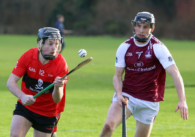 Shane Conway of UCC and Kevin Hussey of NUI. Picture: Hany Marzouk