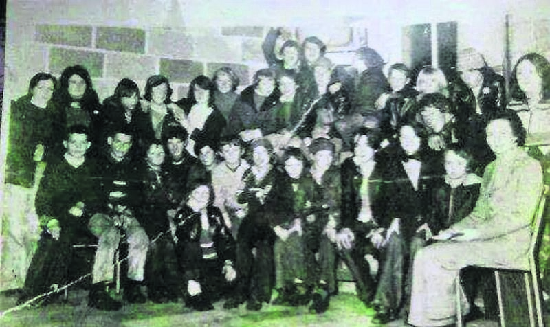 EARLY JOB: A group of Echo Boys behind the Bank Of Ireland in South Mall, including Con Hurley and his brother Paul
