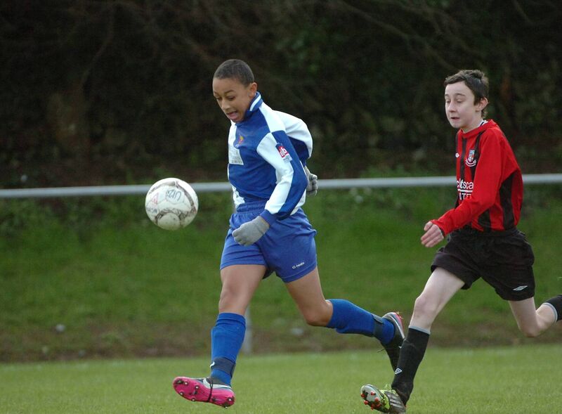 Goalscorer Adam Idah, Corinthian Boys is chased by defender Patrick McSweeney, Ringmahon Rangers in the Under 12 national Cup game at Castletreasure. Goalscorer Adam Idah, Corinthian Boys is chased by defender Patrick McSweeney, Ringmahon Rangers in the Under 12 national Cup game at Castletreasure.