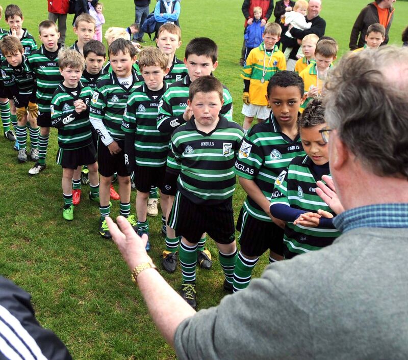 Douglas players, including Adam Idah and Jaze Kabia, currently with Shelbourne waiting to collect their medals after defeating Glanmire to win the Cork final of the CMP community games football at Glanmire, Picture ; Eddie O'Hare Douglas players, including Adam Idah and Jaze Kabia, currently with Shelbourne waiting to collect their medals after defeating Glanmire to win the Cork final of the CMP community games football at Glanmire, Picture ; Eddie O'Hare