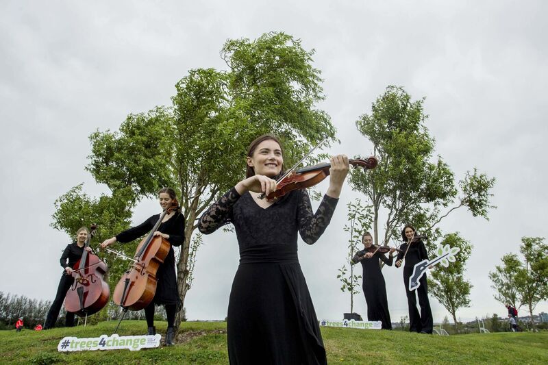 In October CYO launched their 'Trees 4 Change' campaign which aims to reduce the carbon footprint of Cork Youth Orchestra by planting thousands of trees Pic: Diane Cusack