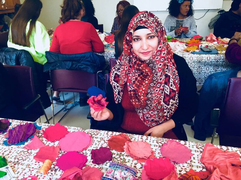 The headbands are made from cut off fabric material. The headbands are made from cut off fabric material.