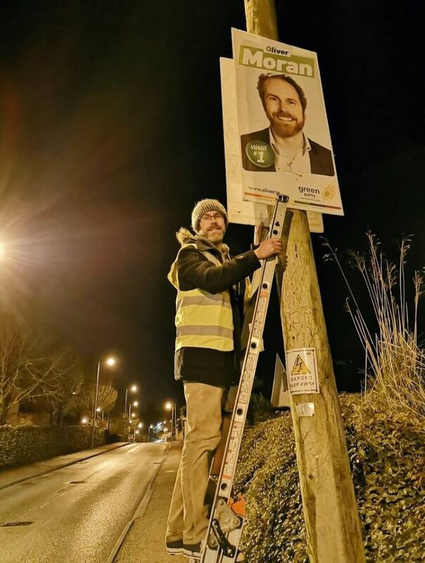 Green Party councillor Oliver Moran has previously called for election posters to be limited, but not banned, as he believes a ban would benefit larger parties.