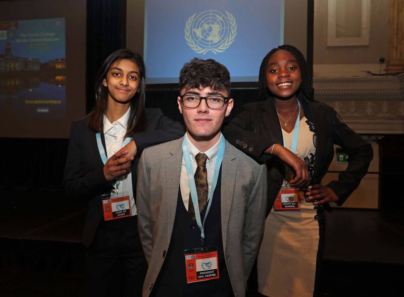 Tara Kancherla, Chief of Staff, Donnacha Wallace, President General Assembly and Barromie Fullah, Deputy Secretary-General, all Davis College.