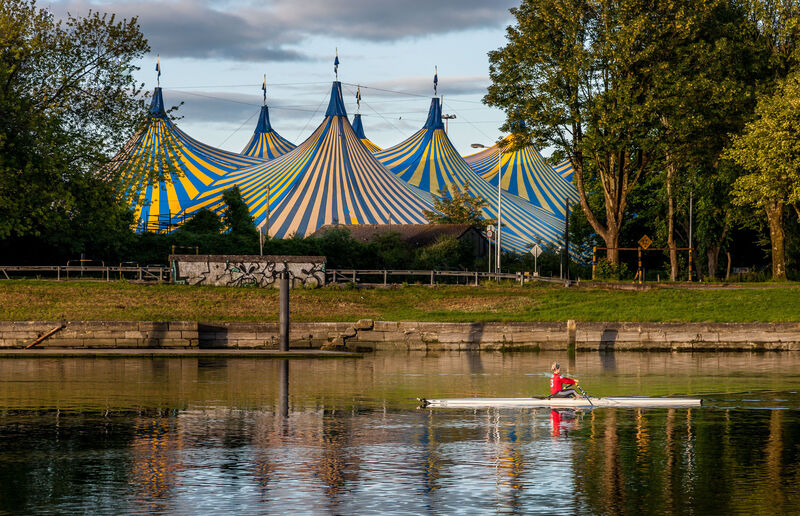 The river Lee where the man jumped in to save his dog. The river Lee where the man jumped in to save his dog.