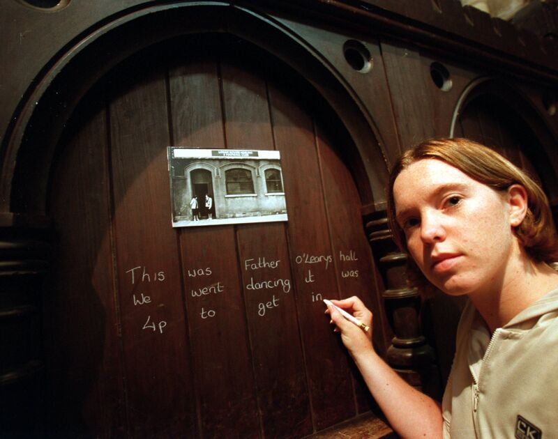 Kate Lordan, with some of her pictures on show at the Multi Media Arts Exhibition by local artists at St Fin Barre's Cathedral, Cork, 1999. Picture: Eddie O'Hare Kate Lordan, with some of her pictures on show at the Multi Media Arts Exhibition by local artists at St Fin Barre's Cathedral, Cork, 1999. Picture: Eddie O'Hare