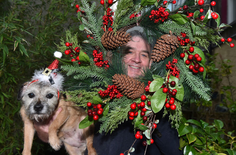 Author Conal Creedon with his pet canine called 'Dogeen'.Picture: Eddie O'Hare