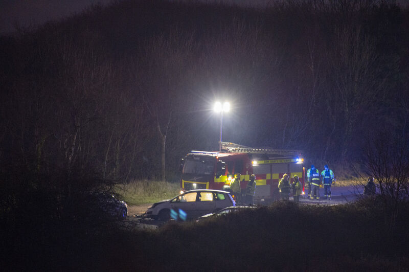 The accident scene three from Mallow on the main Cork Road where one woman was air lifted to the Cork University Hospital, Cork. Picture Dan Linehan