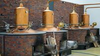 Series of four Copper Distillers for alcoholic drinks