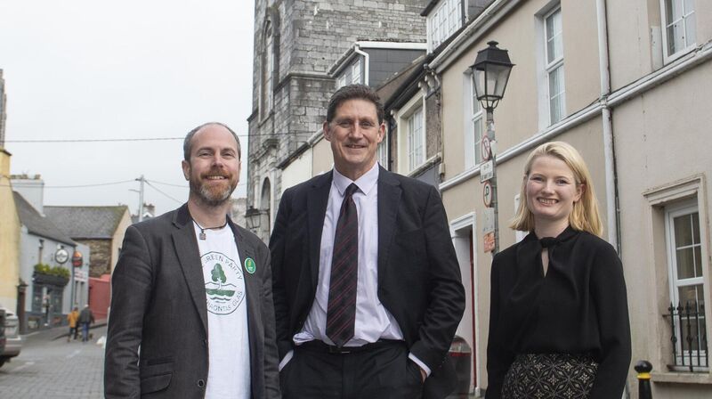 Green Party candidates Cllr. Oliver Moran and Cllr. Lorna Bogue with party leader Eamon Ryan TD. Picture Dan Linehan Green Party candidates Cllr. Oliver Moran and Cllr. Lorna Bogue with party leader Eamon Ryan TD. Picture Dan Linehan