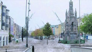 <p>GRIMFUTURE: An image of a flooded Grand Parade in the RTÉ documentary</p>