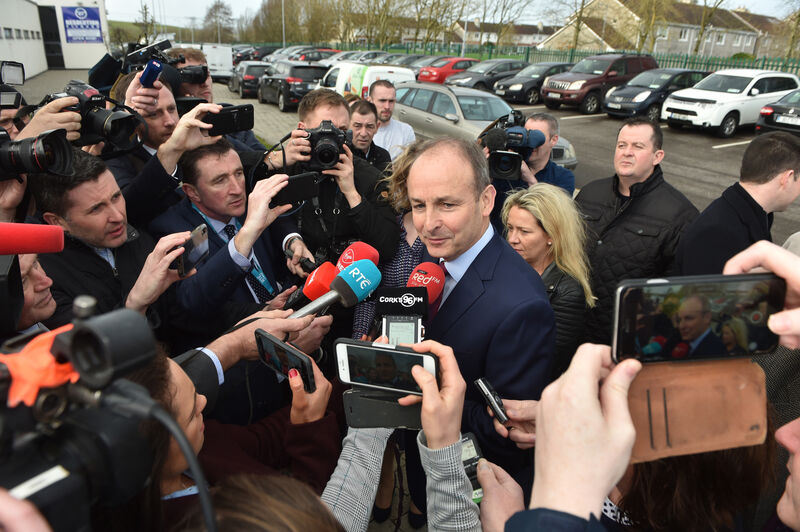 Micheál Martin TD speaking to the press at the Cork North and Cork South Central Count Centre at Nemo Rangers GAA Club in Cork. Picture Dan Linehan Micheál Martin TD speaking to the press at the Cork North and Cork South Central Count Centre at Nemo Rangers GAA Club in Cork. Picture Dan Linehan