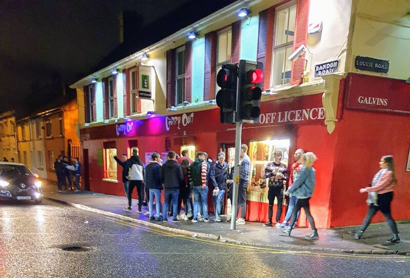 An Off Licence on Bandon Road during the unofficial UCC Christmas Day event, November 2019. An Off Licence on Bandon Road during the unofficial UCC Christmas Day event, November 2019.