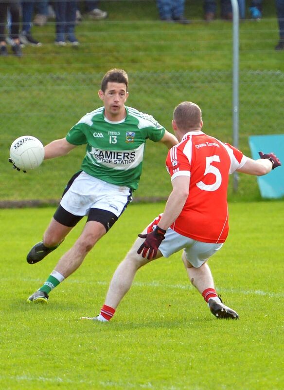 Gabriel Rangers' Mark Cronin being challenged by Dromtarriffe's Cormac Mahony. Picture: Denis Minihane.