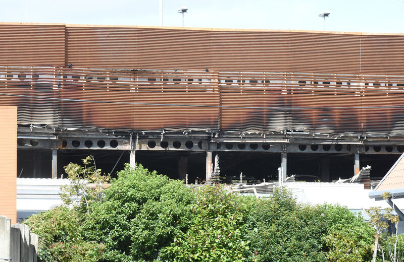 Aftermath of Douglas Village Shopping Centre fire in the multi-storey carpark. Pic; Larry Cummins