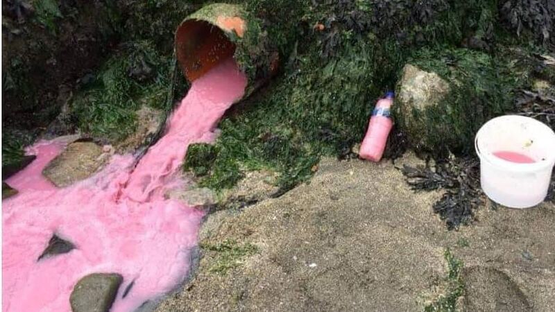Unknown pink substance spotted leaking into Cobh waters