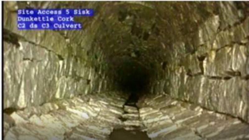 Historic stone culvert from the 1850s is uncovered in perfect condition in Cork