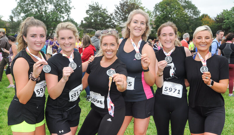 Grainne Morgan, Emma O'Driscoll, Laura Hannon, Niamh and Aoife Dulohery and Katherine Manley, running for the Schools Health Foundation in the Echo Women's Mini Marathon. Grainne Morgan, Emma O'Driscoll, Laura Hannon, Niamh and Aoife Dulohery and Katherine Manley, running for the Schools Health Foundation in the Echo Women's Mini Marathon.