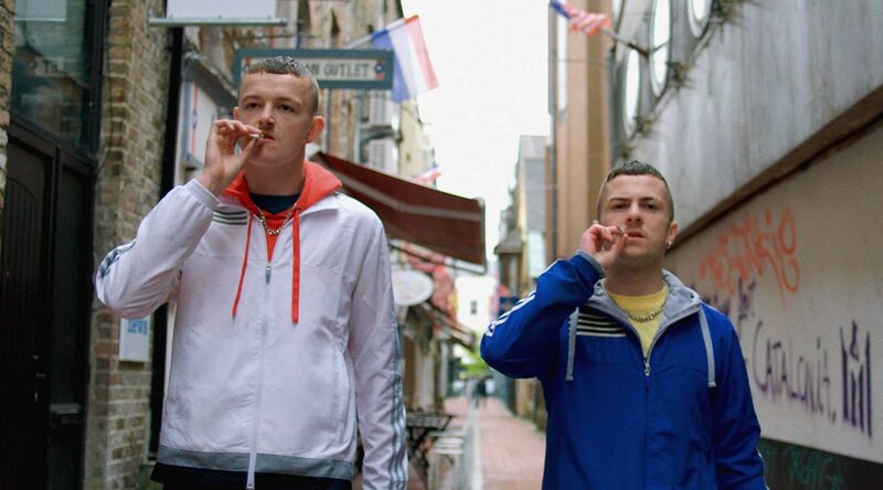 Still from The Young Offenders with actors Alex Murphy and Chris Walley