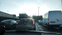 Heavy traffic delays across the city due to flooding from overnight rainfall