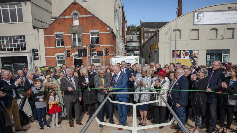 People saved from the concentration camps by a Cork woman attend the official opening of the Mary Elmes Bridge