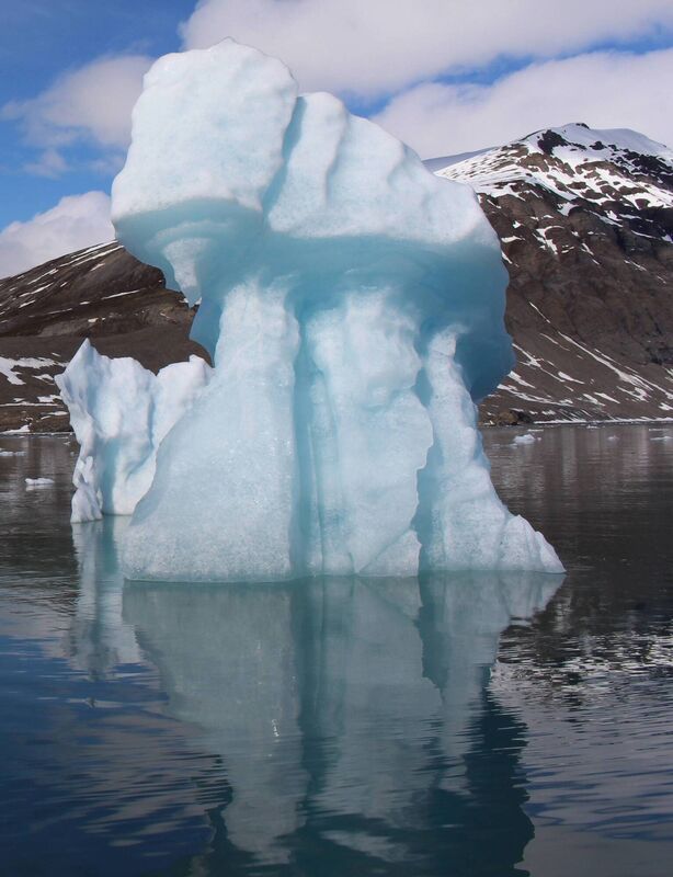 MELTING: Part of an iceberg. MELTING: Part of an iceberg.