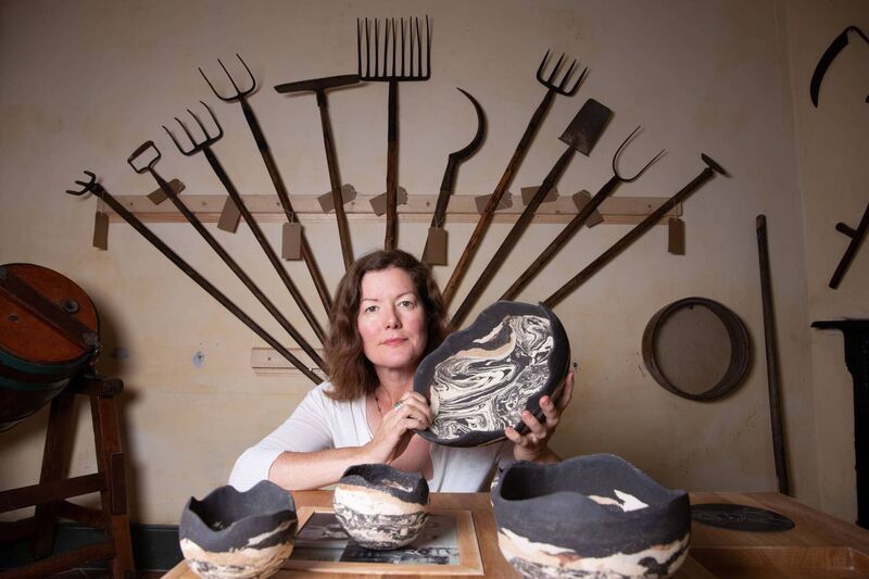 Ceramicist Bernadette Tuite at the launch of Cork Craft Month 2019 within the stunning walled gardens of Fota House. Pic Darragh Kane