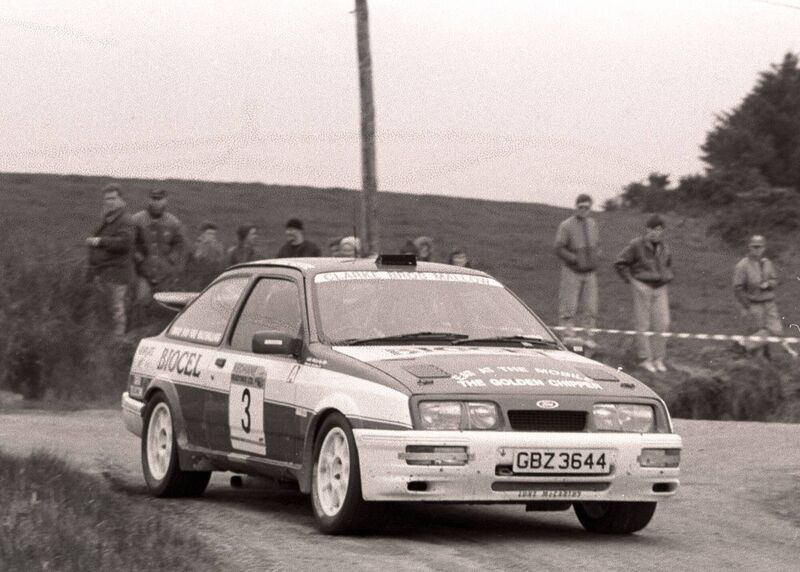 Luke McCarthy in the ex-works Group A Sierra Cosworth. Picture: Martin Walsh. Luke McCarthy in the ex-works Group A Sierra Cosworth. Picture: Martin Walsh.