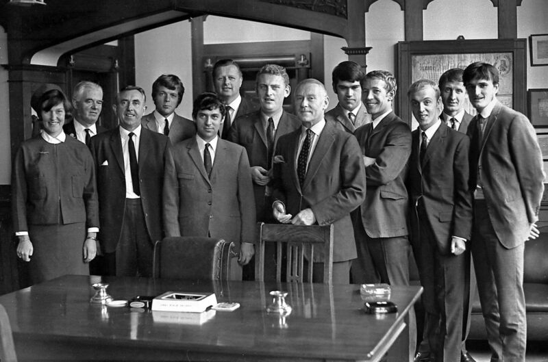 The Freshmen showband on an official visit in 1967.
