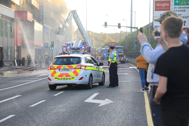 Emergency Services attend the Fire at Douglas Village Shopping Centre. Picture: Chloe Loane.