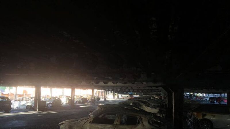 Pictures from inside the Douglas multistorey show the devastation caused by yesterday's fire 