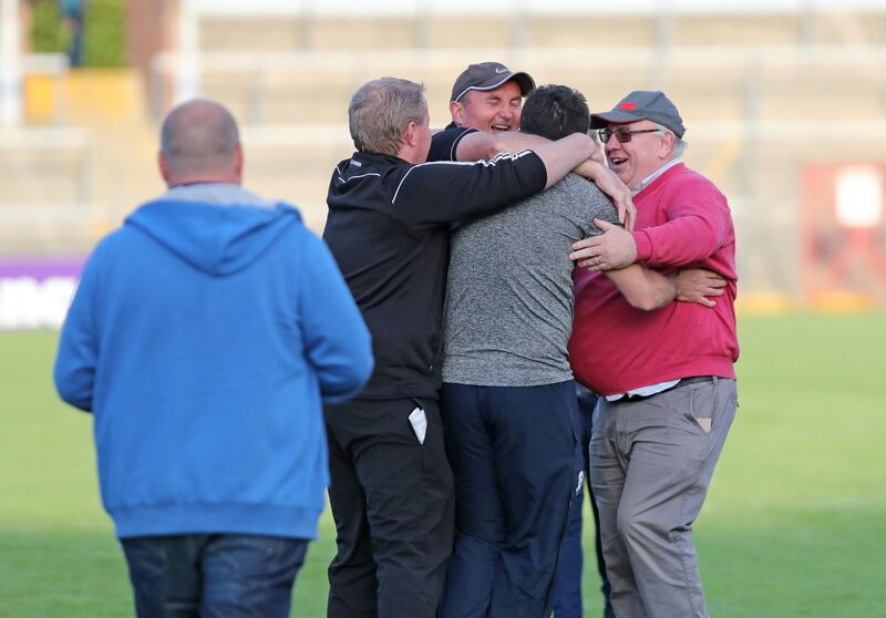 The Ballyhea selectors celebrate. Picture: Jim Coughlan.