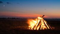 bonfire by the sea