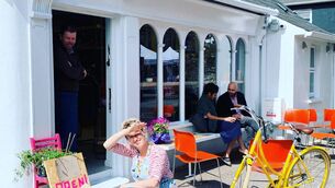 <p>NEW BEGINNINGS: Barbara Nealon and her husband John outside St Francis Provisions in Kinsale .</p>