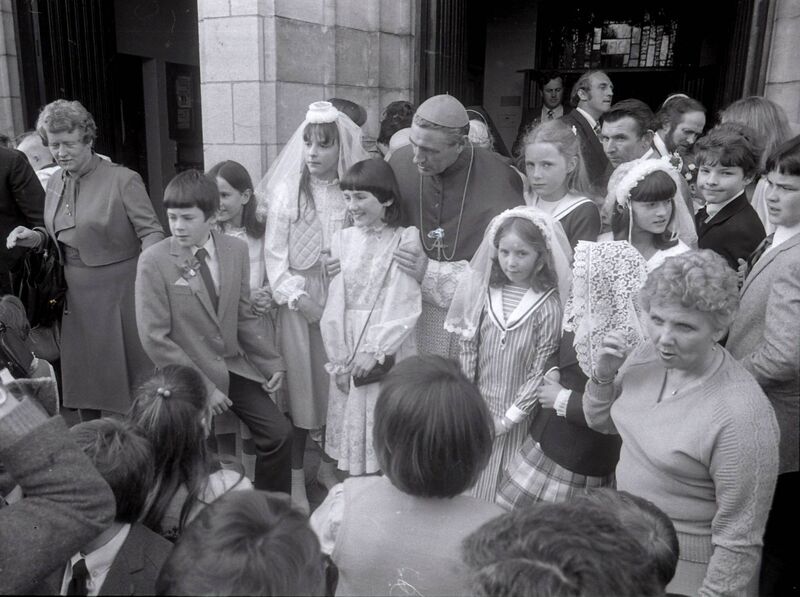 Dr. Michael Murphy, Bishop of Cork and Ross, after a confirmation ceremony at St. Michael’s Church, Blackrock, in 1982. Dr. Michael Murphy, Bishop of Cork and Ross, after a confirmation ceremony at St. Michael’s Church, Blackrock, in 1982.