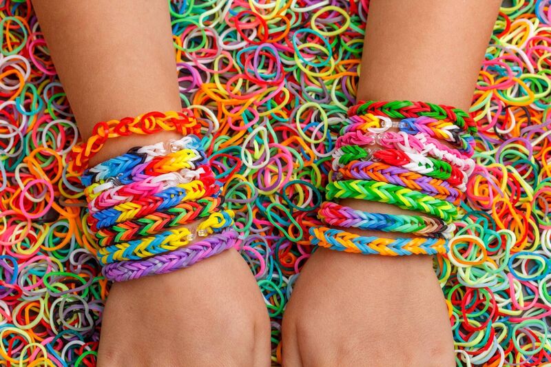 You can make lots of things, like bracelets with loom bands. You can make lots of things, like bracelets with loom bands.