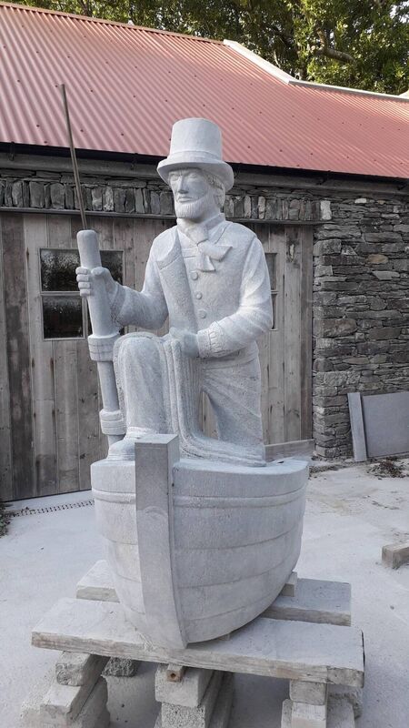 The sculpture by Matthew Thompson of Captain Ahab from Moby Dick.