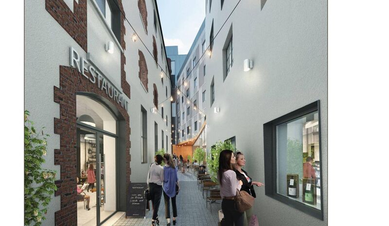 The planned hotel includes the reinstatement of a historic laneway that linked Parnell Place to Dean Street. Pic: BKD Architects The planned hotel includes the reinstatement of a historic laneway that linked Parnell Place to Dean Street. Pic: BKD Architects
