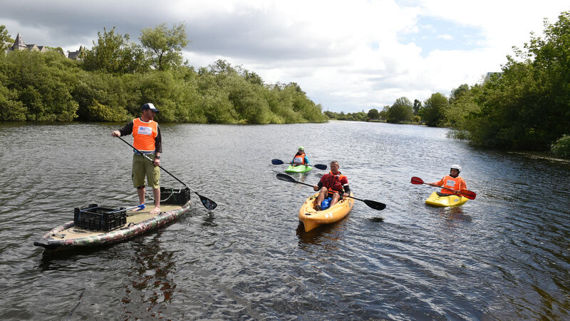 Paddle boarders and kayakers join forces for River Lee cleanup