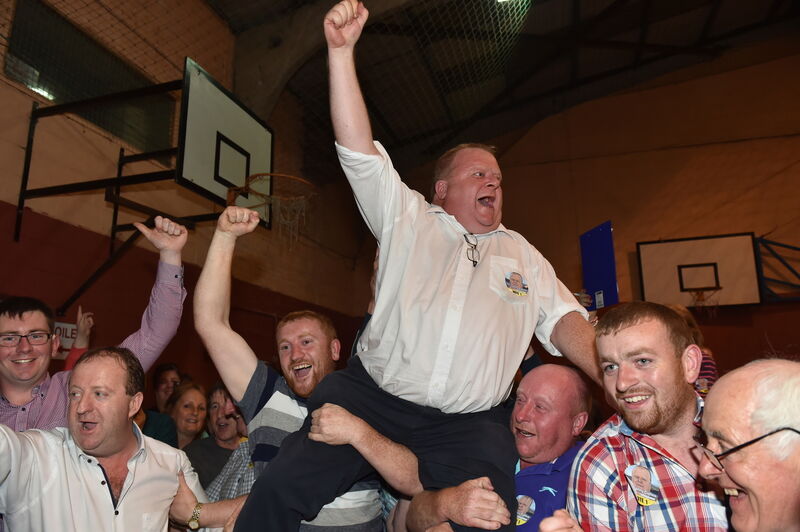 Danny Collins, Independent first to be elected in the local electoral area, for Bantry -West Cork at the count centre at Clonakilty community centre. Picture: Eddie O'Hare Danny Collins, Independent first to be elected in the local electoral area, for Bantry -West Cork at the count centre at Clonakilty community centre. Picture: Eddie O'Hare