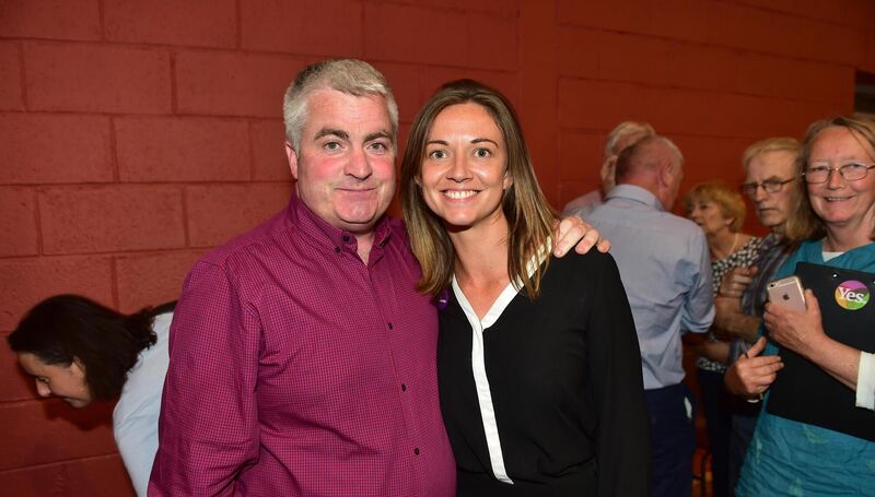 Finbarr Harrington, Non-Party and Holly McKeever Cairns, Social Democrats pictured together at the count centre in the Community Hall in Clonakilty, Co Cork. Picture Dan Linehan Finbarr Harrington, Non-Party and Holly McKeever Cairns, Social Democrats pictured together at the count centre in the Community Hall in Clonakilty, Co Cork. Picture Dan Linehan