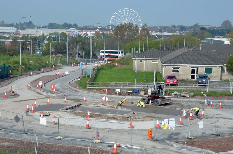 Work in progress on a new roundabout at the entrance to Tramore Valley Park within the grounds off the South Link Road. Picture Denis Minihane.