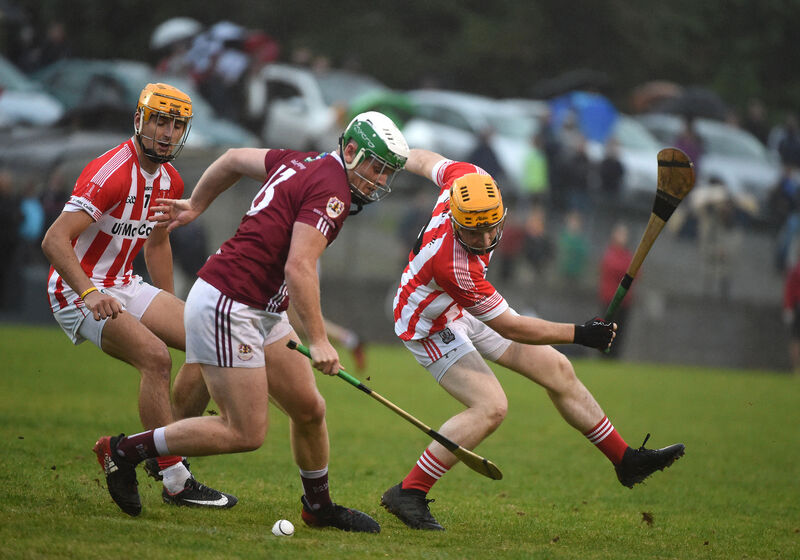 Paul Honohan, Bishopstown, in action against defender Niall O'Leary, Imokilly. Picture: Larry Cummins
