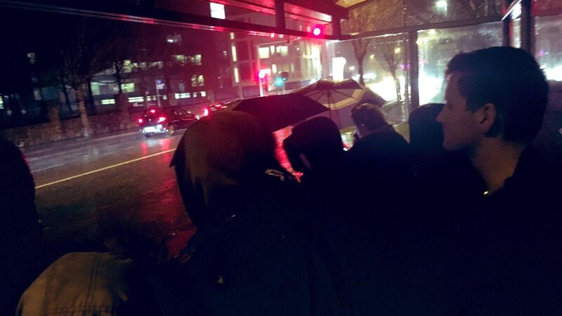 Torrential rain causes havoc for bus users across the city