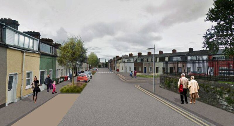 A view of the planned changes to Hibernian Buildings as part of the Docklands to City Centre Road Network Improvement Scheme. A view of the planned changes to Hibernian Buildings as part of the Docklands to City Centre Road Network Improvement Scheme.