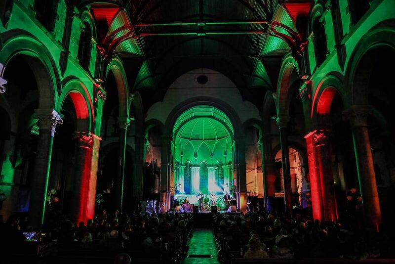 Little Green Cars performing at St Luke's. Little Green Cars performing at St Luke's.