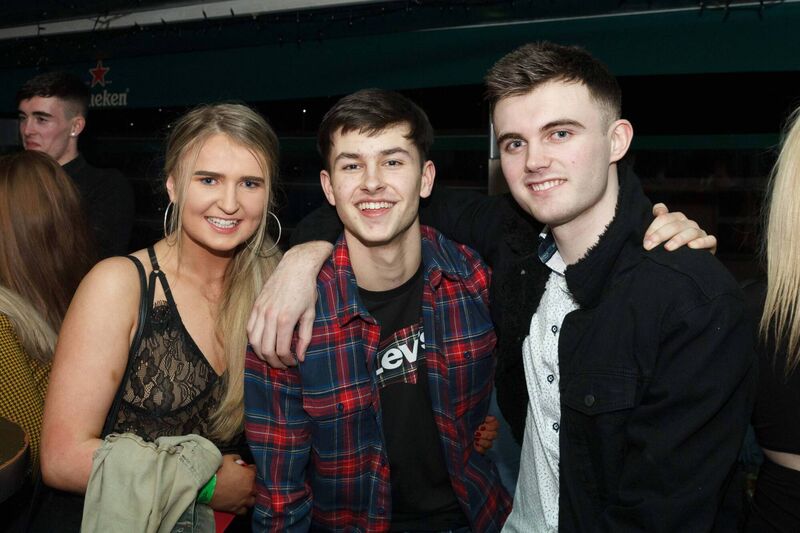 Simone O Shea, Jake Collins and David Murray (All Blarney) enjoying themselves in Suas. Simone O Shea, Jake Collins and David Murray (All Blarney) enjoying themselves in Suas.