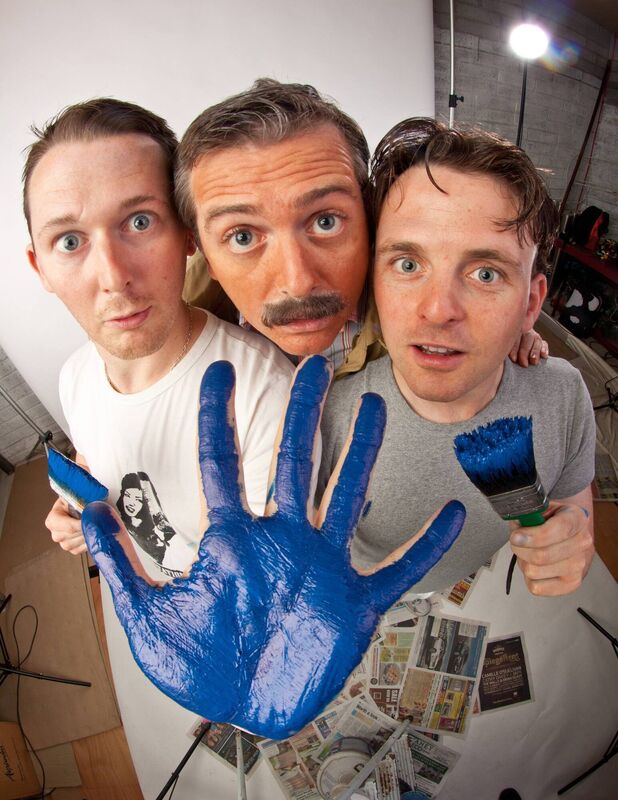 Shane Casey with Shane Falvey and Mark O'Shaughnessy in a 2011 production of Wet Paint. Picture: Darragh Kane