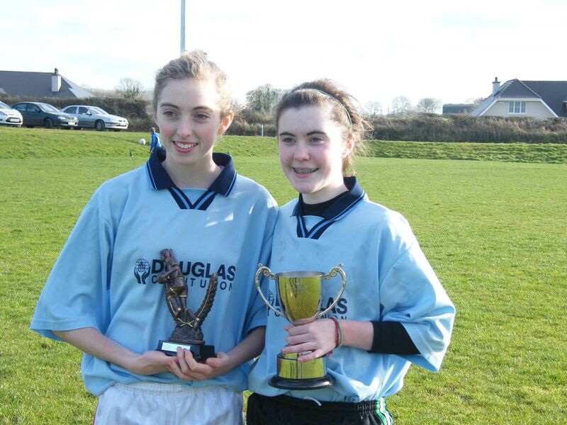Megan Connolly (Player of the match) and Amy Curtin, captain, after playing football for Christ the King. Megan Connolly (Player of the match) and Amy Curtin, captain, after playing football for Christ the King.
